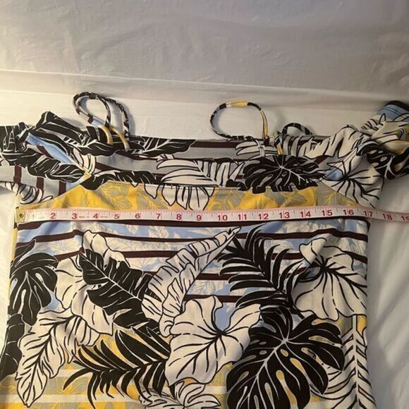 H&M Floral Cold Shoulder Dress Size L - Picture 8 of 9